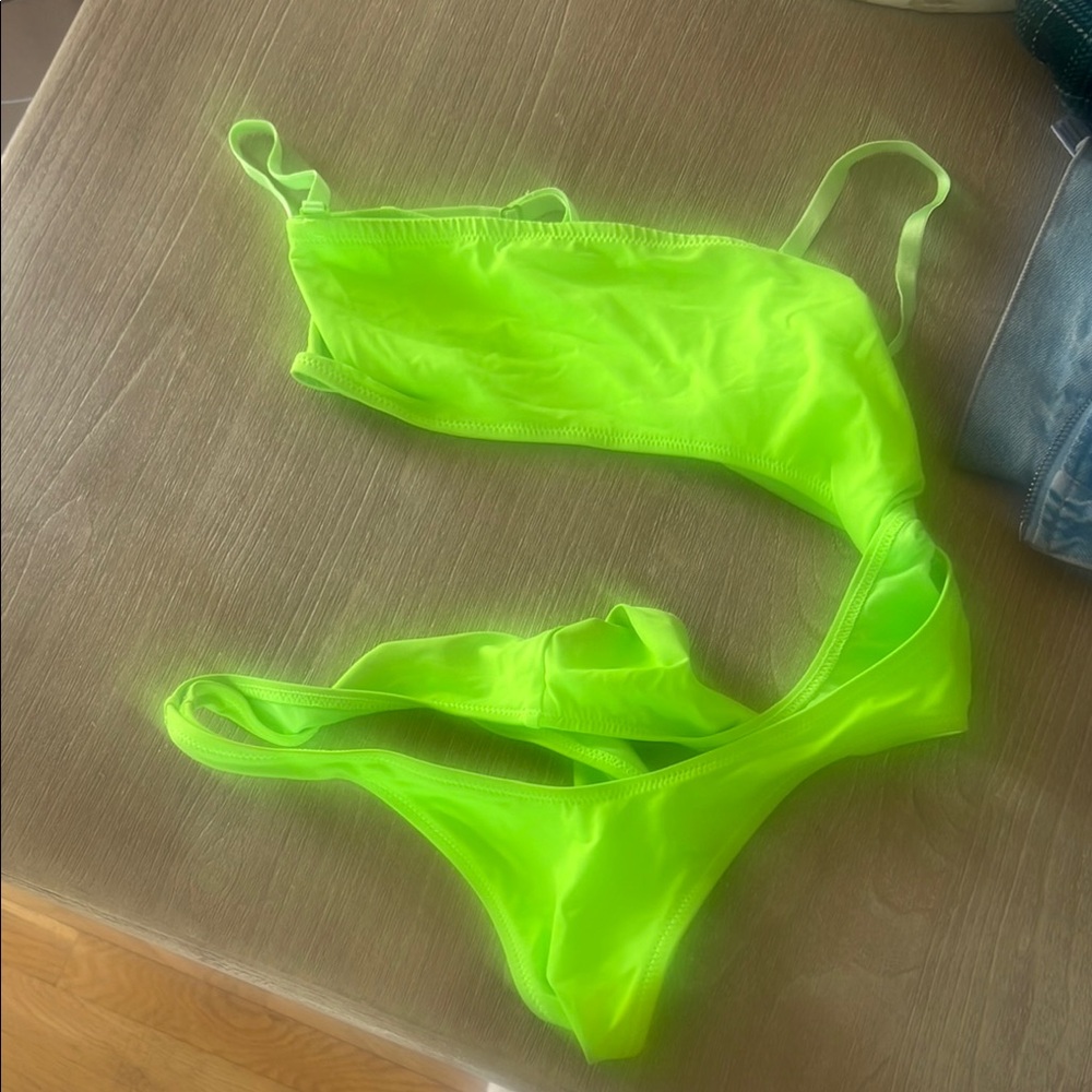 Neon Green cut out one piece by skim’s